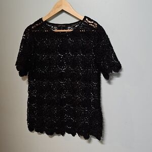 Banana Republic Black Lace Blouse